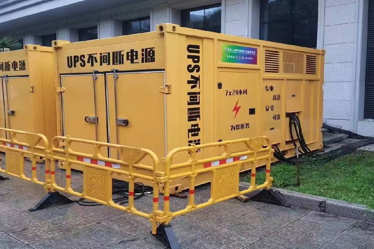 城子河发电机租赁施工现场